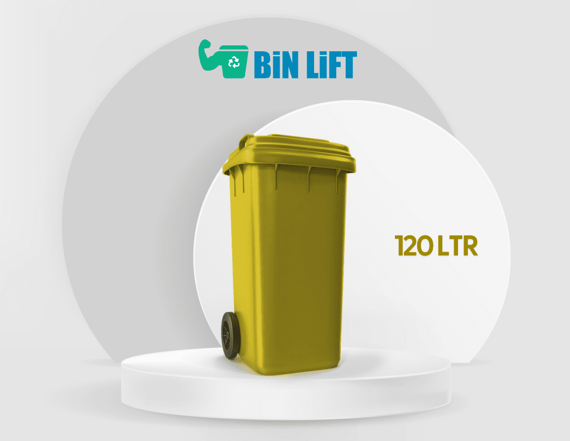 120-liter Yellow Garbage Bin | Bin Lift - Qatar