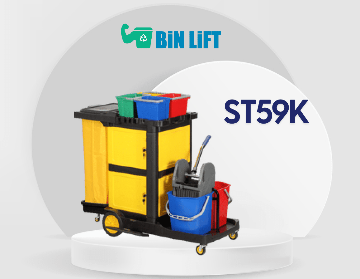 Multifunctional Cleaning Trolley | Bin Lift - Qatar