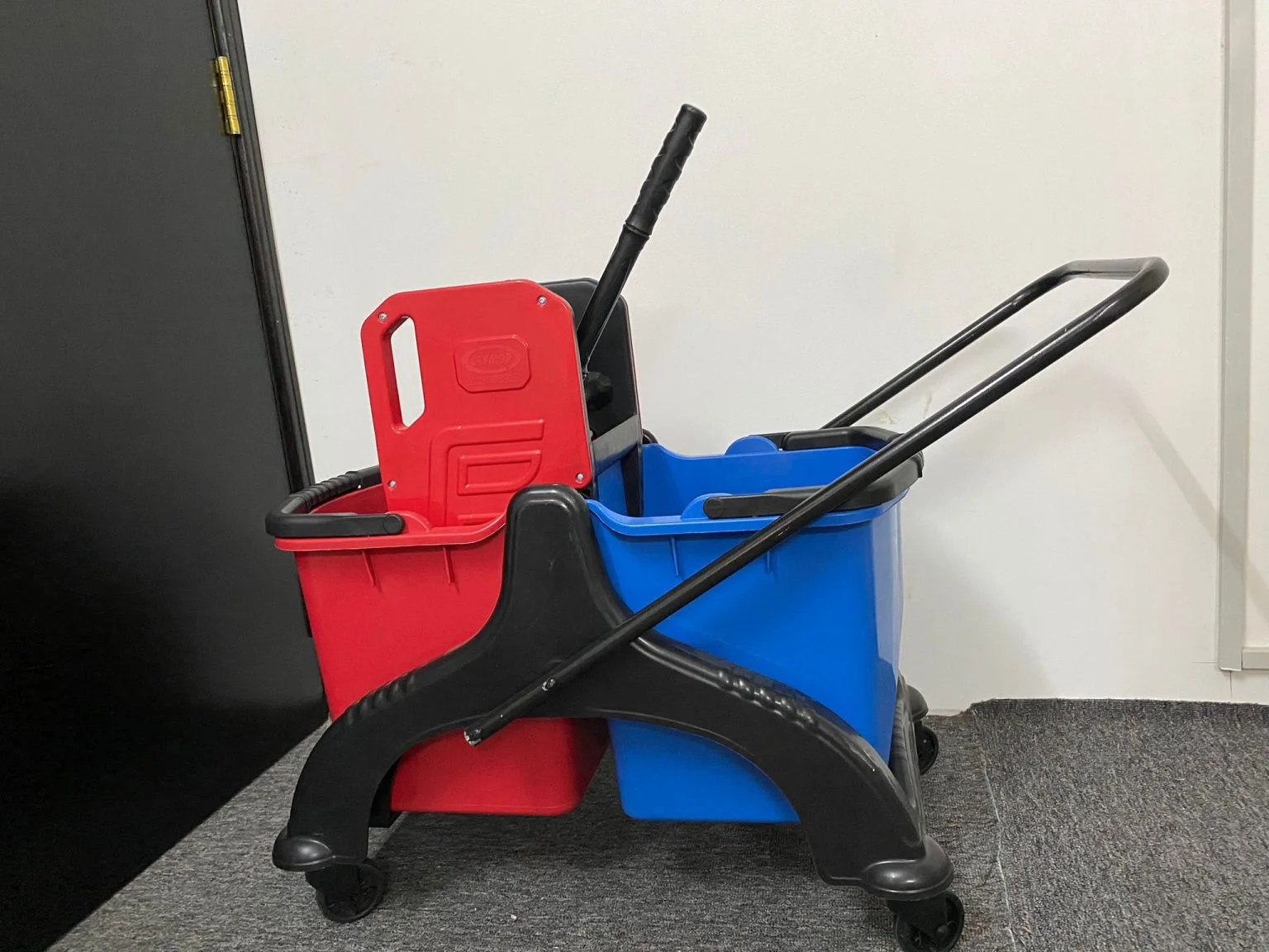 Mop Trolley Double Bucket Plastic – Perfect for Cleaning and Transporting set of 1 Trolley | Bin Lift – Qatar - Image 6