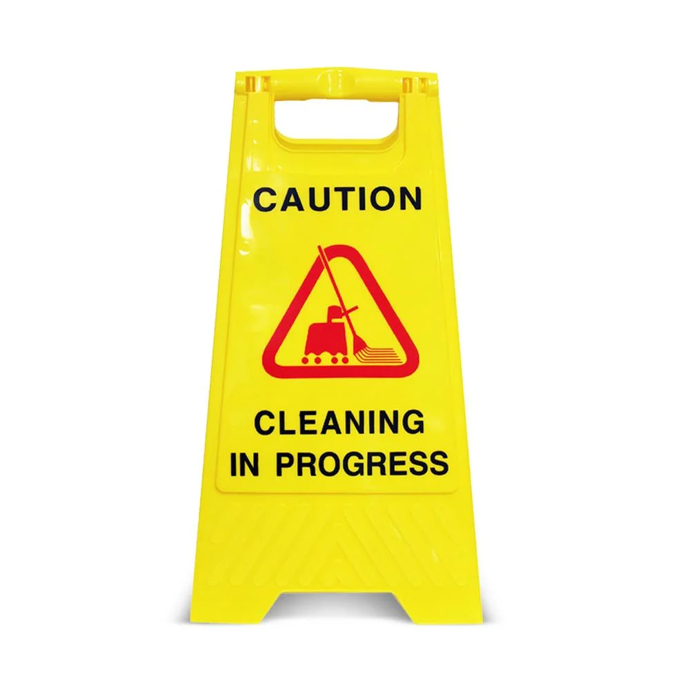 Plastic sign board “Cleaning in progress” | Bin Lift – Qatar